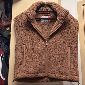 Brown Sherpa Fleece Vest